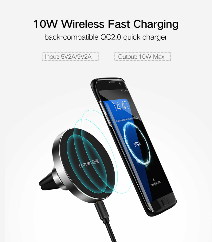 10W Qi Wireless Charger for Samsung Note 8 S8 S7 S6 Fast Wir